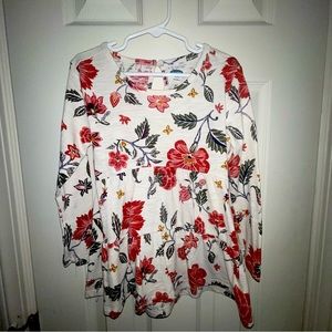 Girls Old Navy flowy tunic long sleeve shirt size 6/7